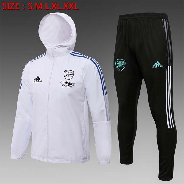 Windjacke Arsenal Komplett Set 2022 Weiß Schwarz